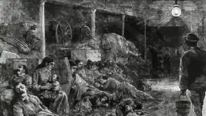 "Recreación histórica de la peste en Las Palmas de Gran Canaria durante el siglo XVII, destacando la invasión del corsario holandés Van der Does. La imagen ilustra la devastación de la enfermedad y la amenaza de los ataques corsarios en la ciudad."
