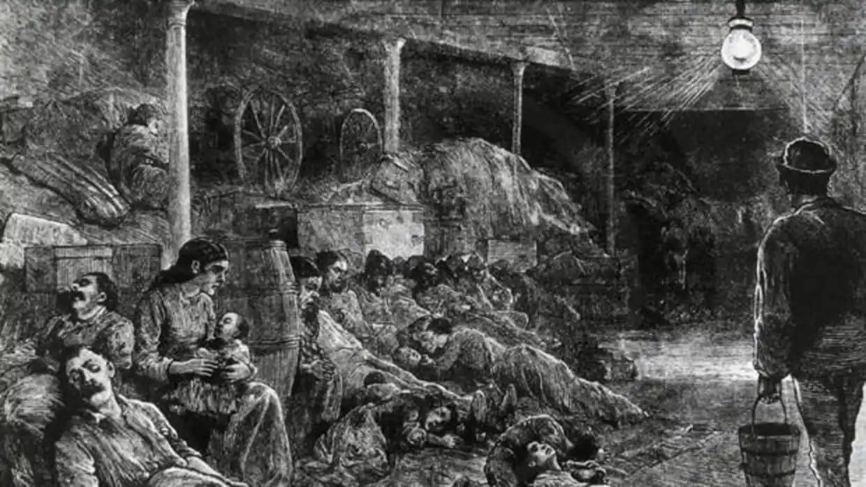 "Recreación histórica de la peste en Las Palmas de Gran Canaria durante el siglo XVII, destacando la invasión del corsario holandés Van der Does. La imagen ilustra la devastación de la enfermedad y la amenaza de los ataques corsarios en la ciudad."