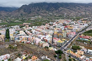 Vista aérea del valle de Los Llanos de Aridane