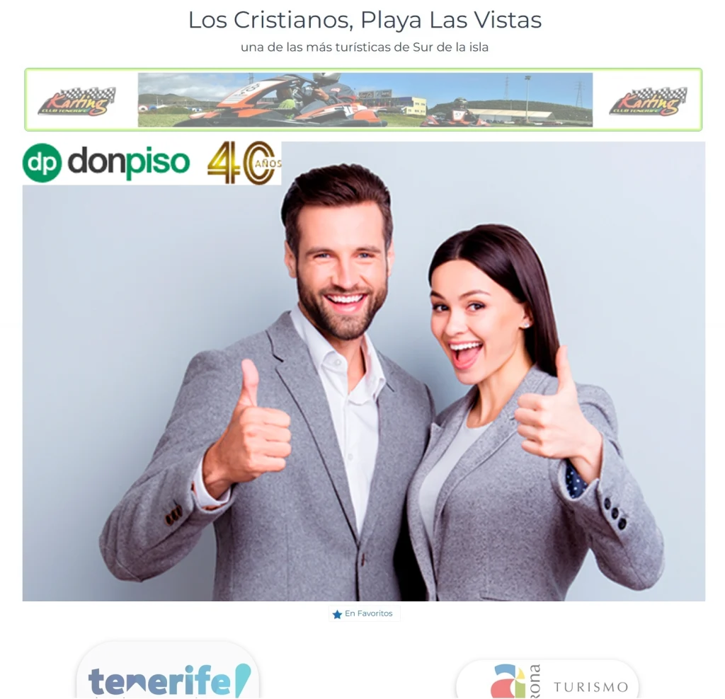 Video banner imagen que evidencia el video banner con dos chicos que muestral el pulgar arriba para hacer publiciadad en el portal CanariasLife webcams
