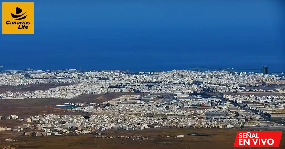 Capacidad de la ciudad en las Islas Canarias vista desde las webcams de CanariasLife, con calles, edificios y vistas panorámicas en vivo.