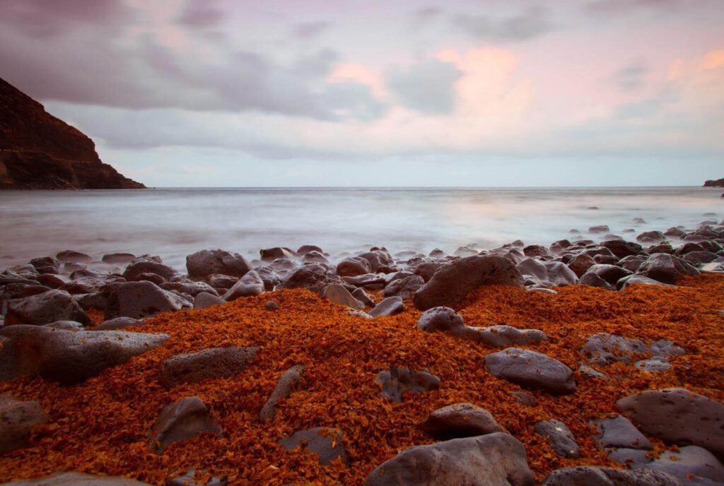 Playa de Timijiraque con grava volcánica negra y aguas cristalinas, Valverde, El Hierro