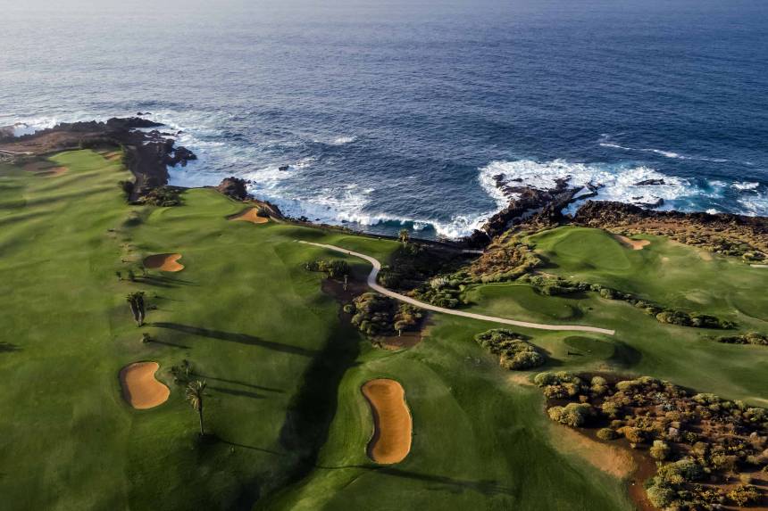 Campo de Buenavista Golf con vistas al Atlántico y el macizo de Teno, Buenavista del Norte, Tenerife