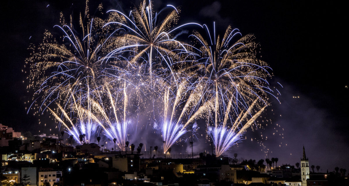 Fuegos artificiales de las Fiestas de Mayo en Los Realejos, Tenerife