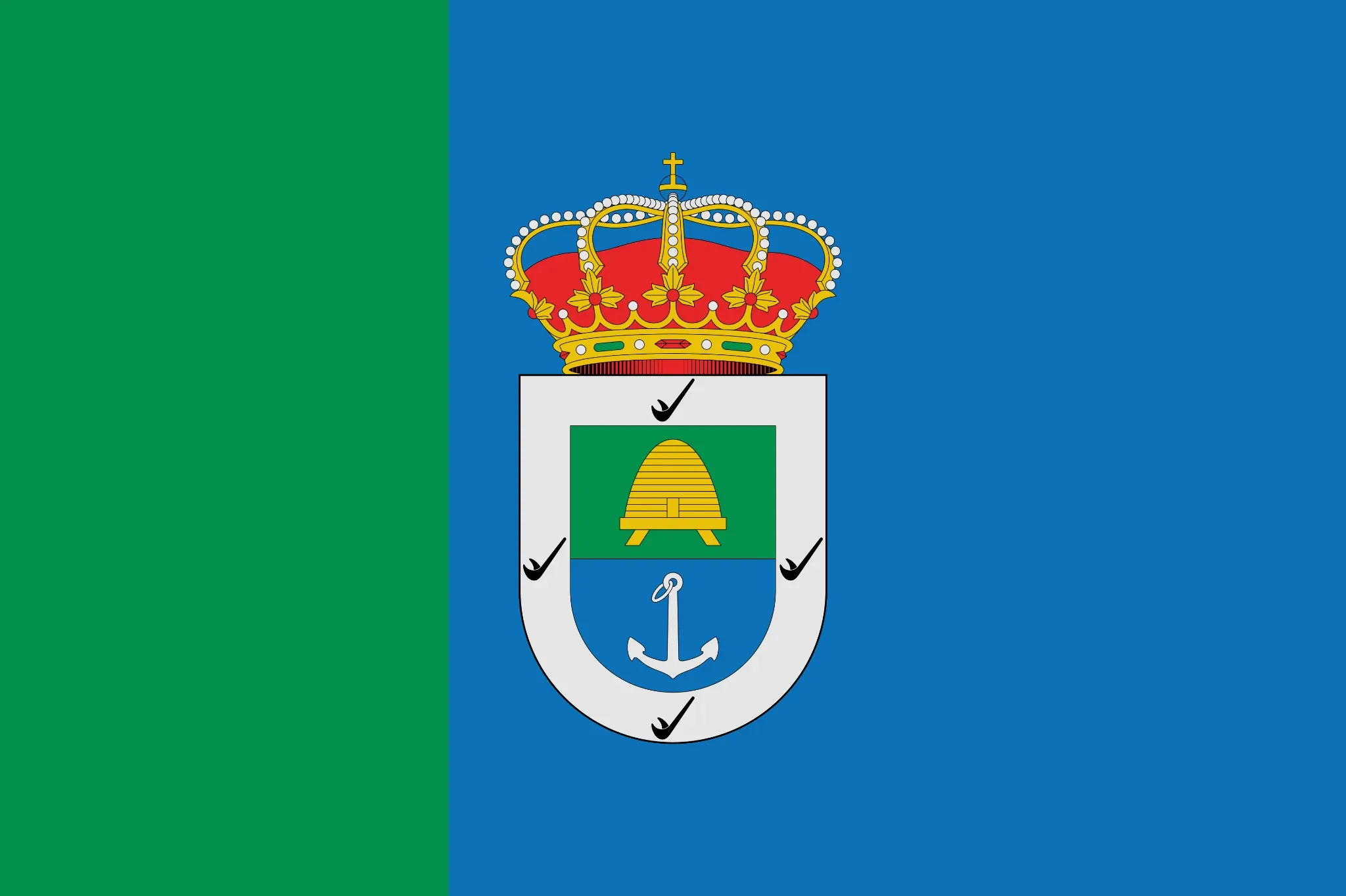 Bandera del municipio de Arico, Tenerife