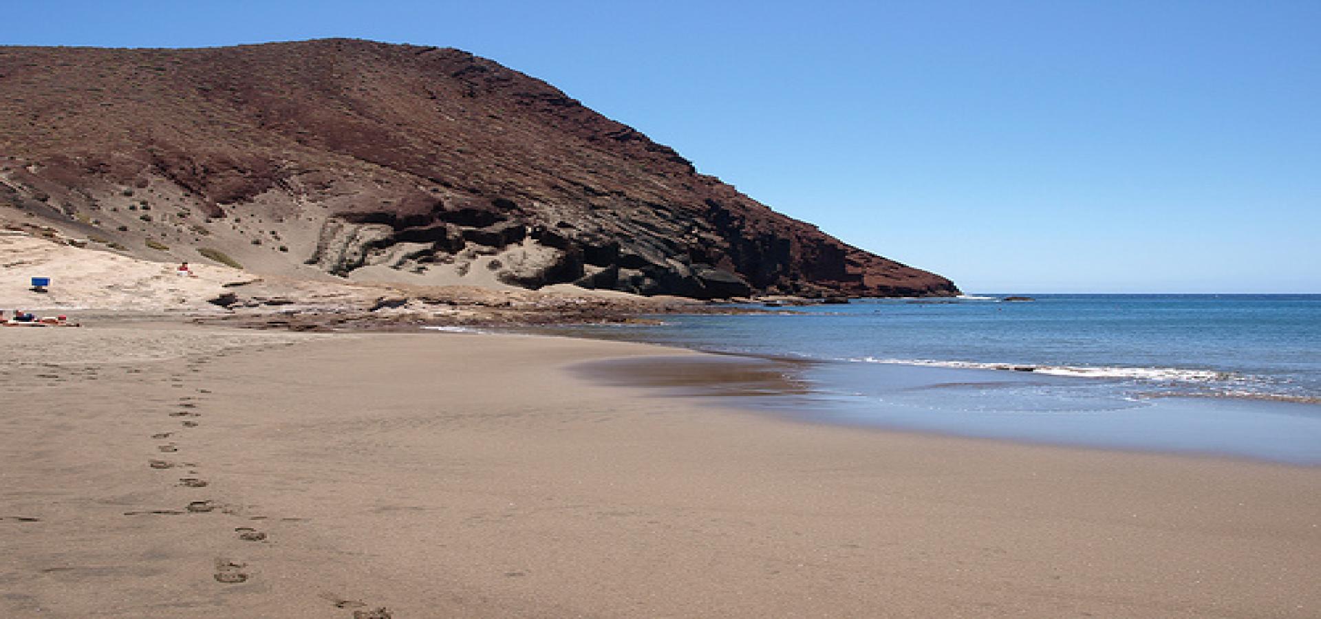 Playa La Tejita y Montaña Roja en Granadilla de Abona, Tenerife