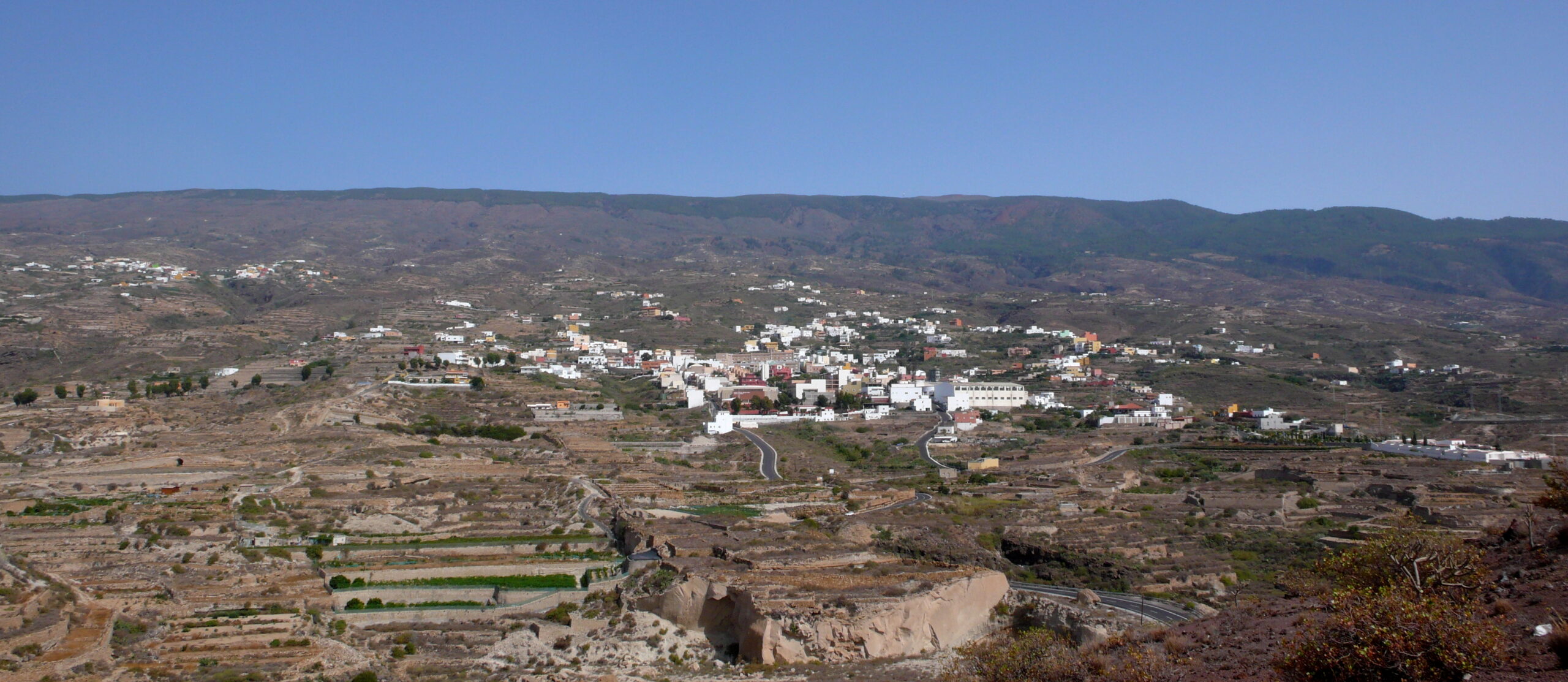 Fasnia Tenerife, vista panorámica del municipio en el sureste de la isla