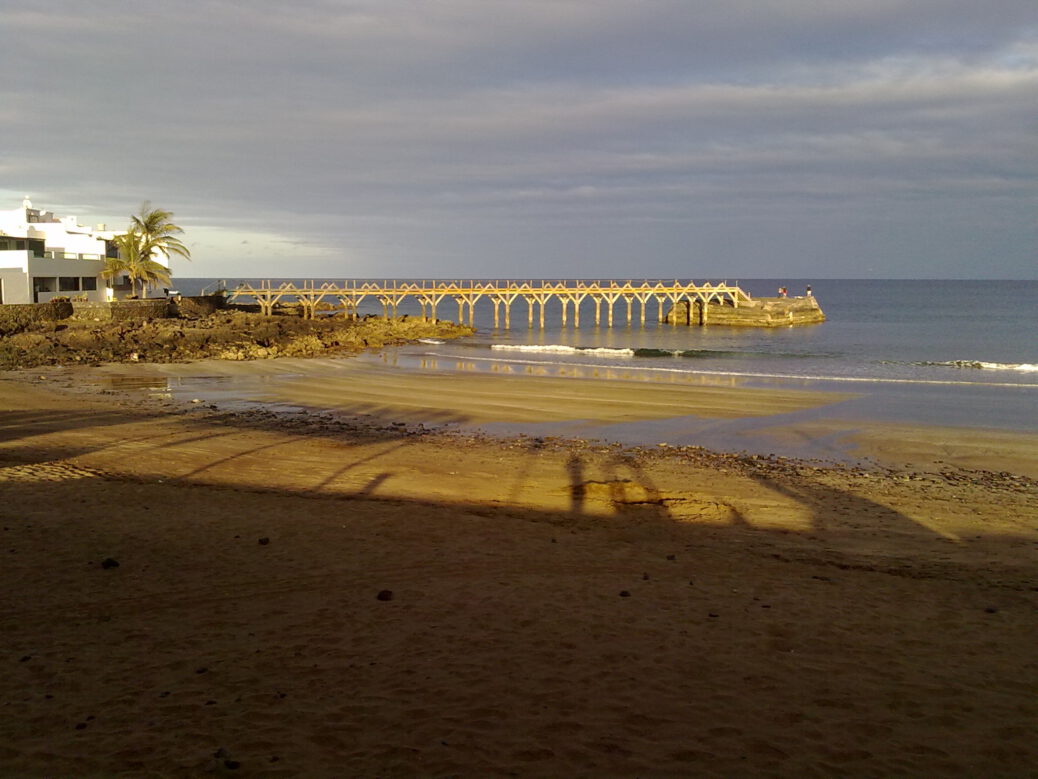 Haría Lanzarote, playa de Arrieta en la costa norte de la isla