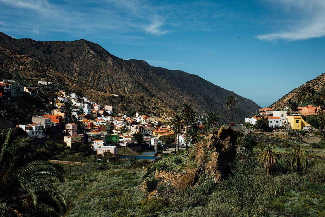 vallehermoso-la-gomera-vista-panoramica-valle Vallehermoso La Gomera, vista panorámica del valle con el Roque Cano al fondo